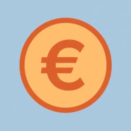 Munt met euroteken